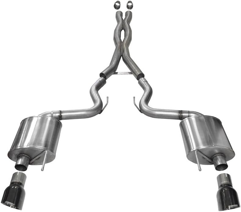 CORSA Xtreme Cat Back Exhaust System 2015-2017 Ford Mustang GT 5.0L V8 - Black Tips