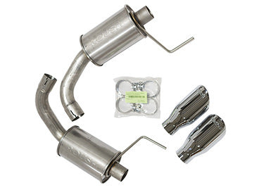 ROUSH Axle Back Exhaust Kit - 2015-2017 Mustang GT 5.0L V8 - Polished Tips