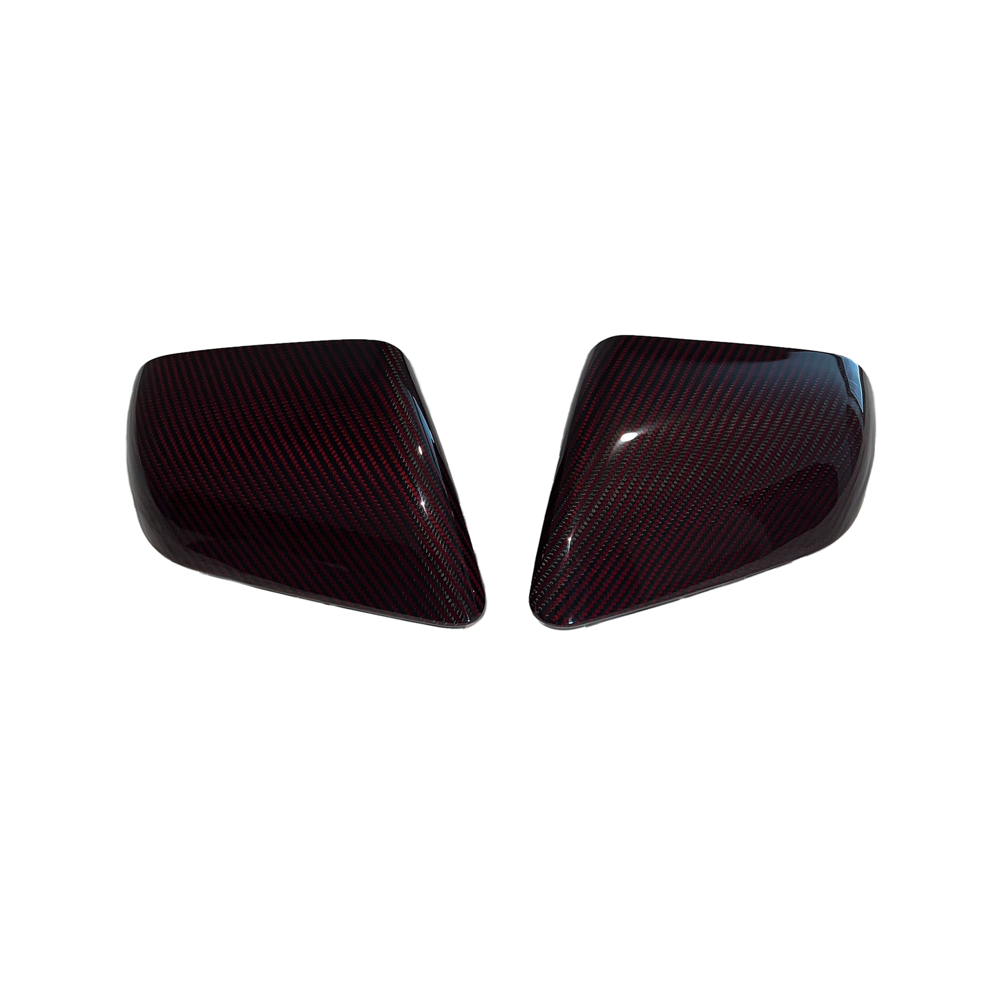 2015-2023 Mustang Carbon Fiber Black w/ Red OEM Style Mirror Covers