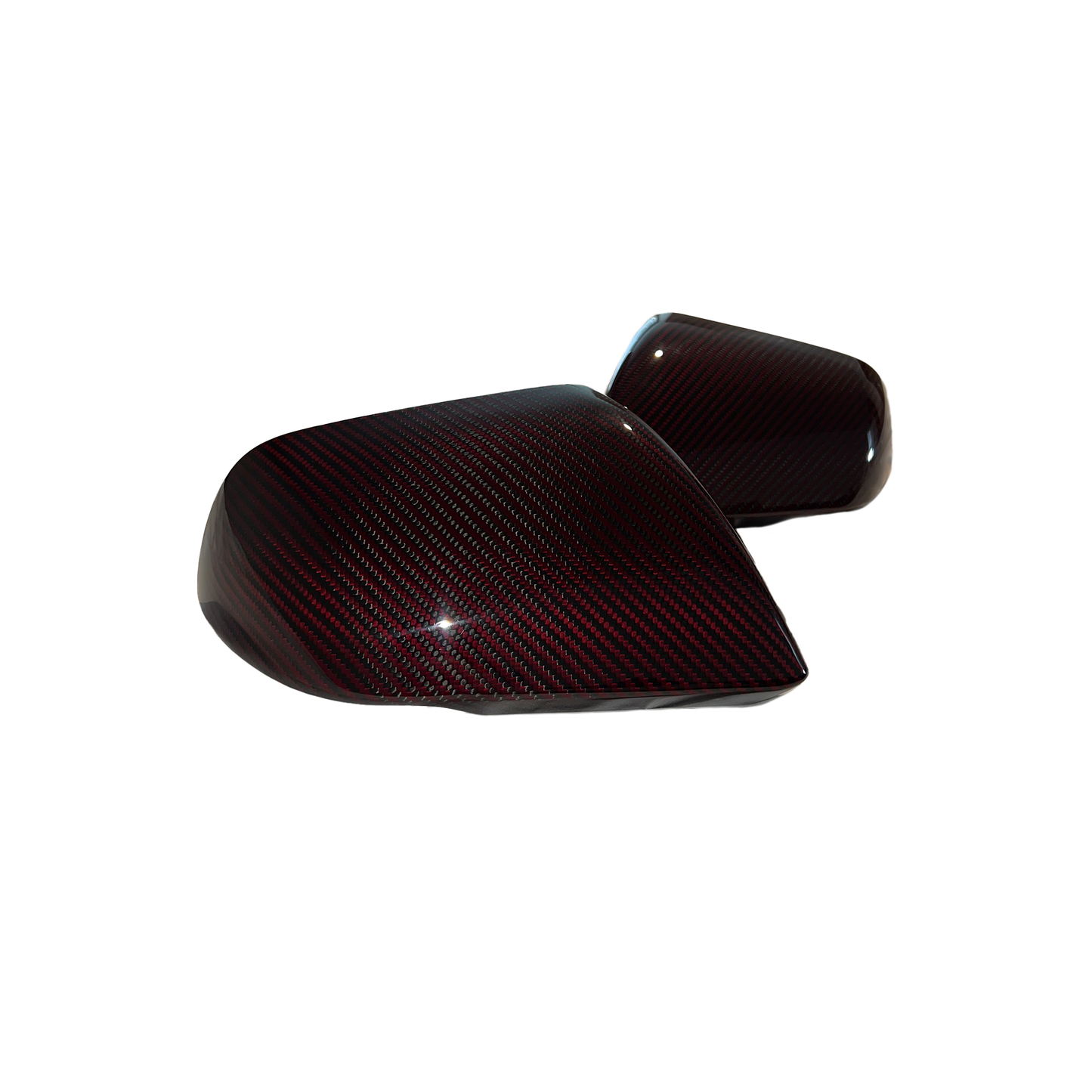 2015-2023 Mustang Carbon Fiber Black w/ Red OEM Style Mirror Covers