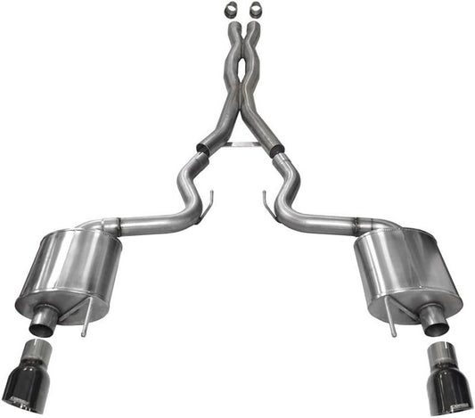 CORSA Xtreme Cat Back Exhaust System 2015-2017 Ford Mustang GT 5.0L V8 - Black Tips