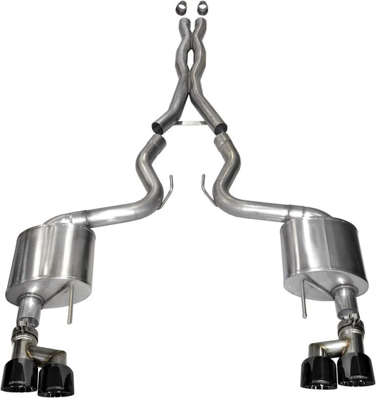 CORSA Xtreme Cat Back Exhaust System 2015-2017 Ford Mustang GT 5.0L V8 - Polished Quad Tips