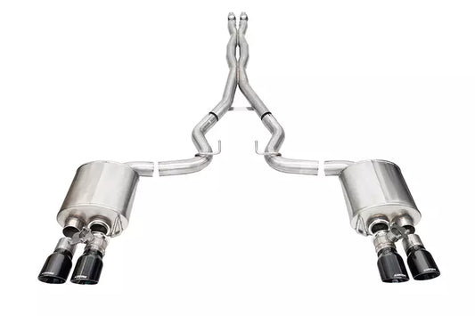 CORSA Extreme Valved Cat Back Exhaust System 2024-2026 Ford Mustang GT 5.0L V8 - Black Tips